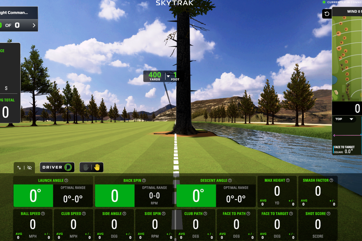 SKYTRAK Left to Right Command Range practice drill indoor golf simulator improvement range