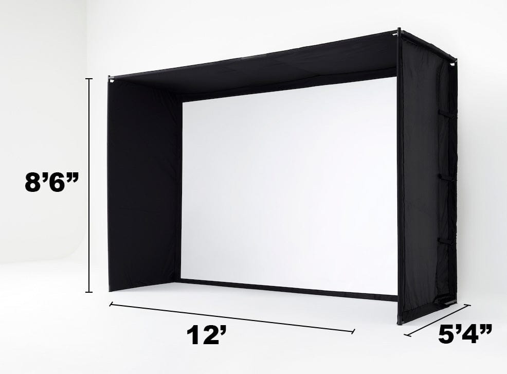 SKYTRAK Studio 12 golf simulator enclosure dimensions and space
