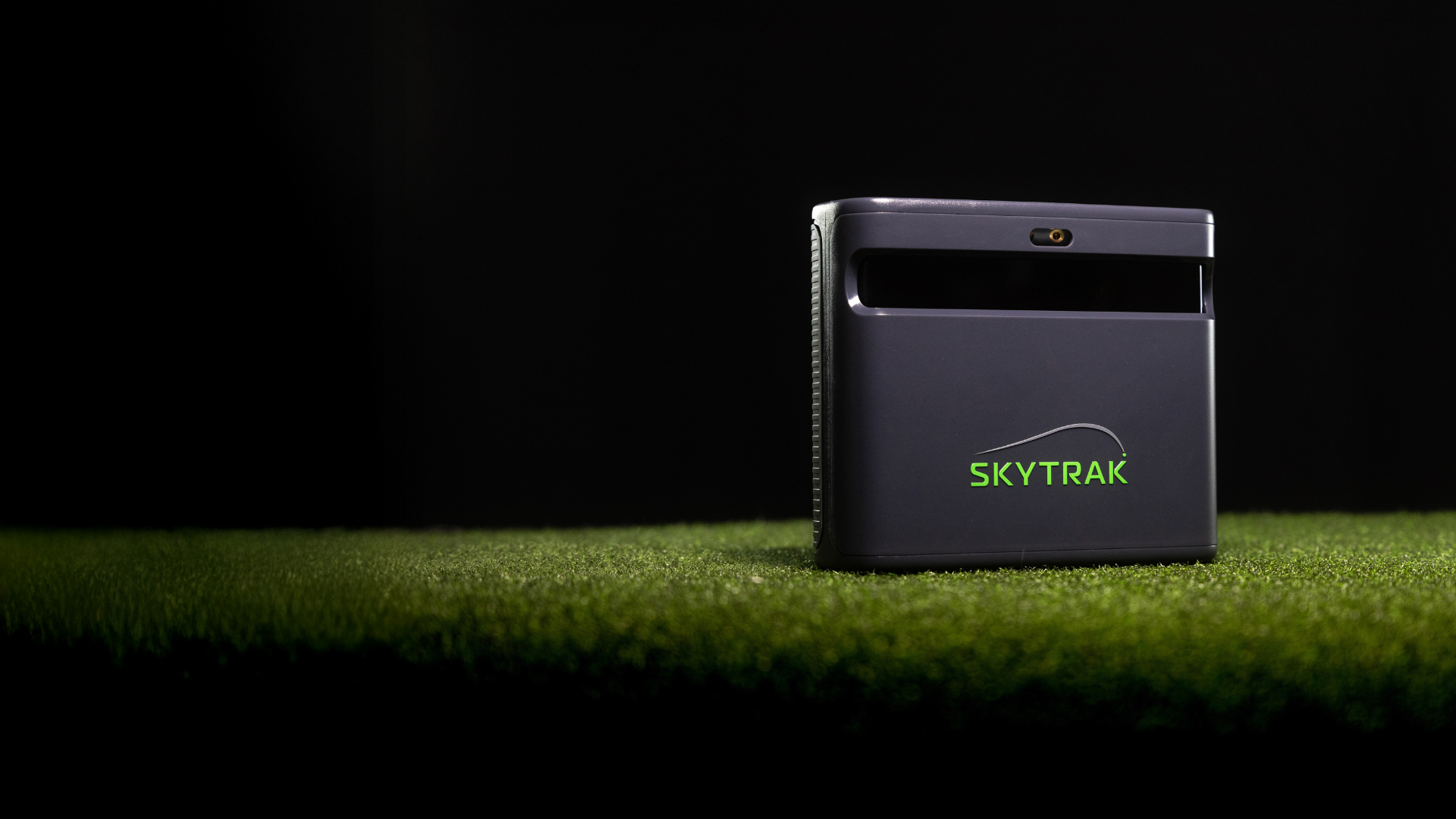 A close-up view of the high-performance SKYTRAK launch monitor, the ultimate solution for golfers seeking accurate swing data and professional-grade training at home.