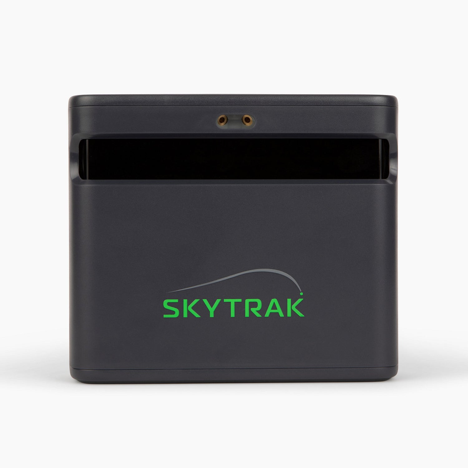 Charcoal SKYTRAK ST MAX Launch Monitor against white background.